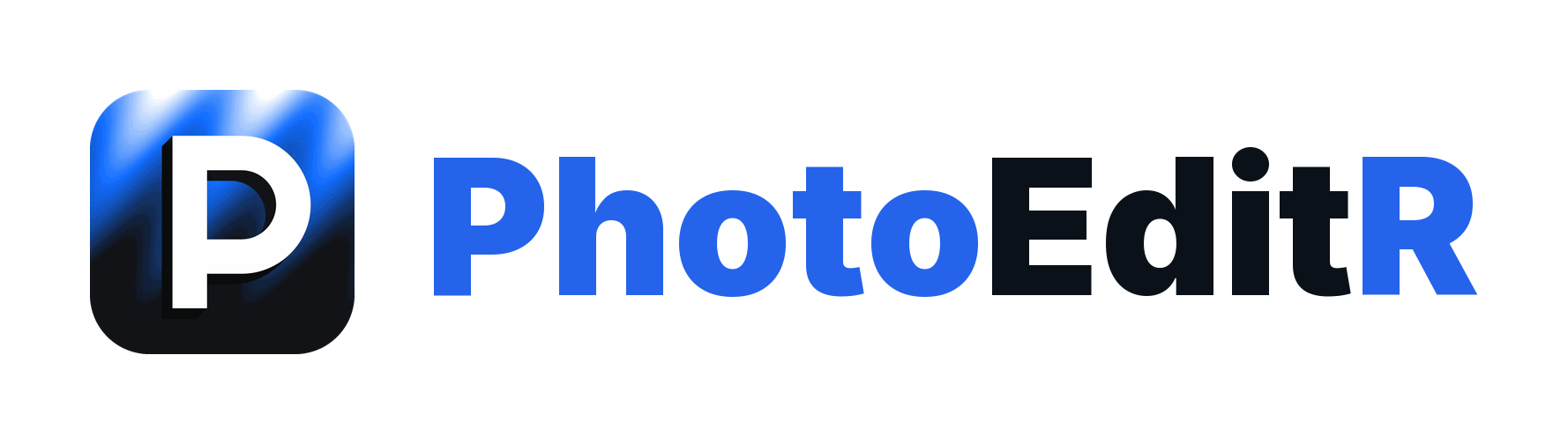 PhotoEditR dark logo on transparent background