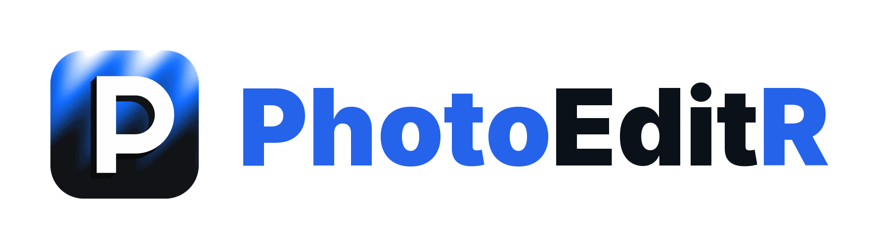PhotoEditR logo for light backgrounds